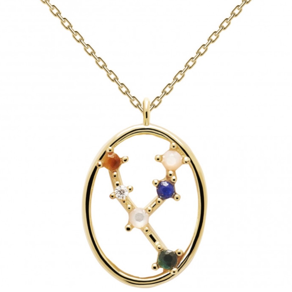 PD PAOLA TAURUS NECKLACE GOLD PLATED OVER STERLING SILVER BRAND NEW APROX 40cm